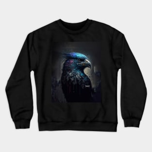 Dripping Raven Artwork Crewneck Sweatshirt